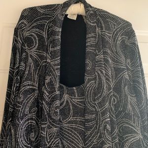 Classy and Sparkly Shell with Attached Jacket